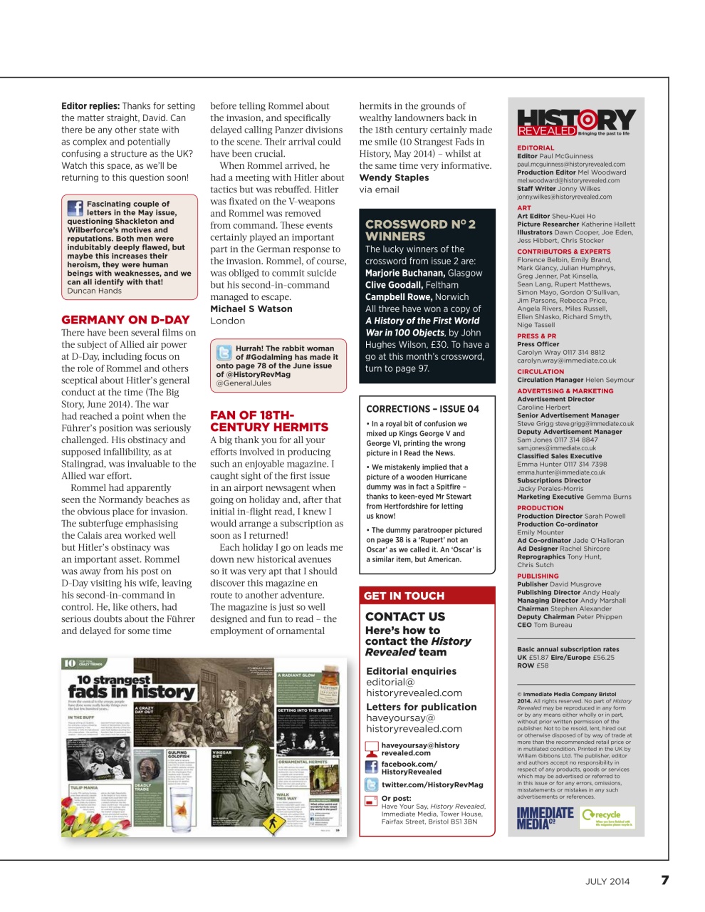 BBC History Revealed Magazine Preview Pages