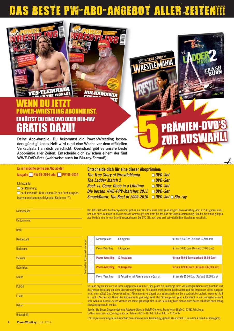 Power-Wrestling Preview Pages