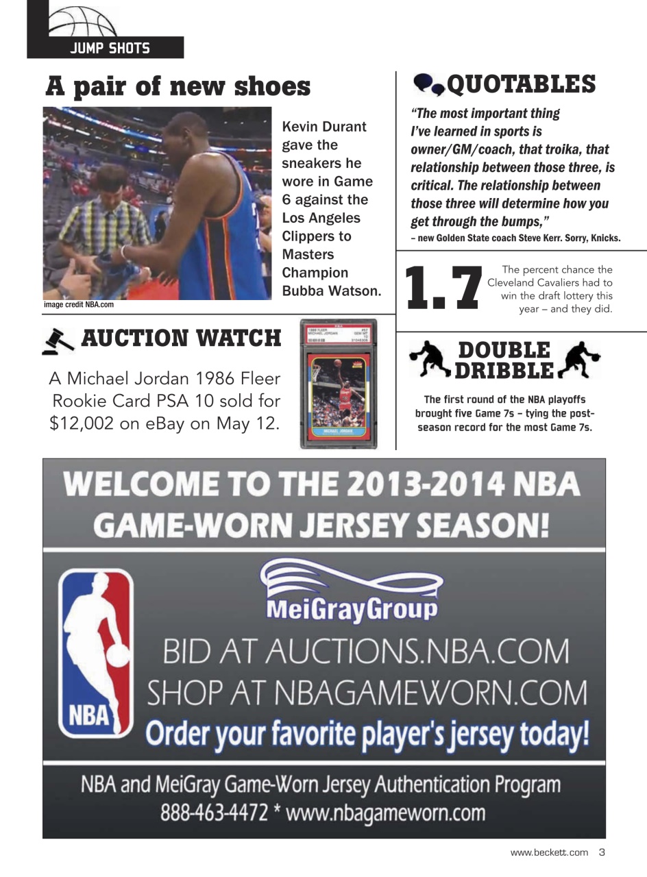 Beckett Basketball Magazine Preview Pages