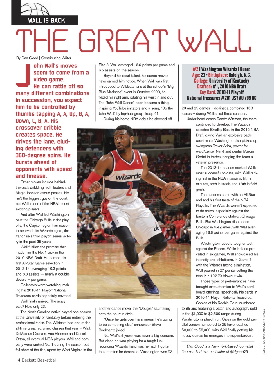 Beckett Basketball Magazine Preview Pages