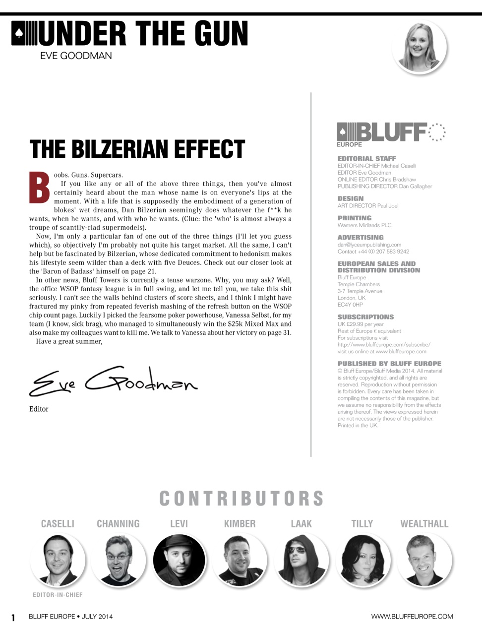 Bluff Europe Preview Pages