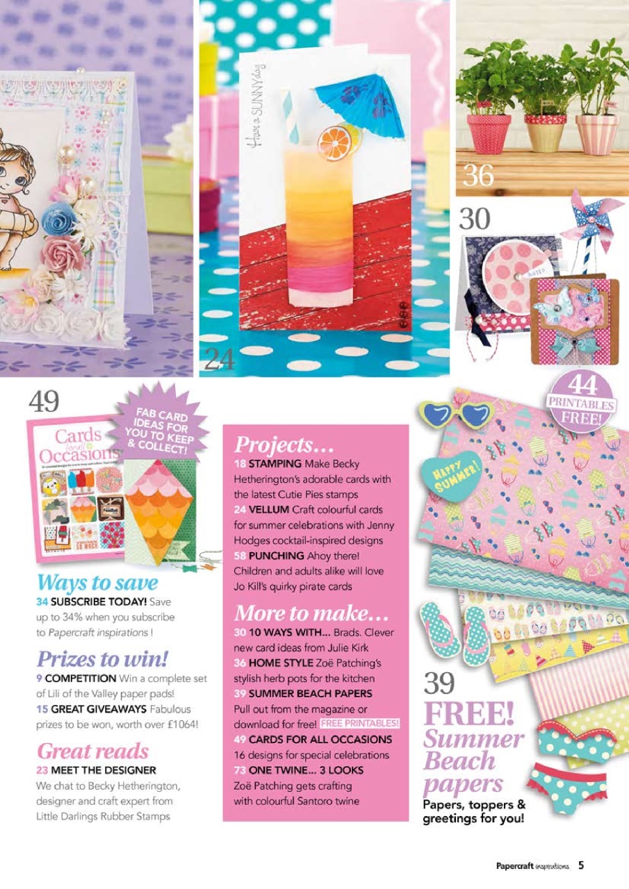 Papercraft Inspirations Preview Pages