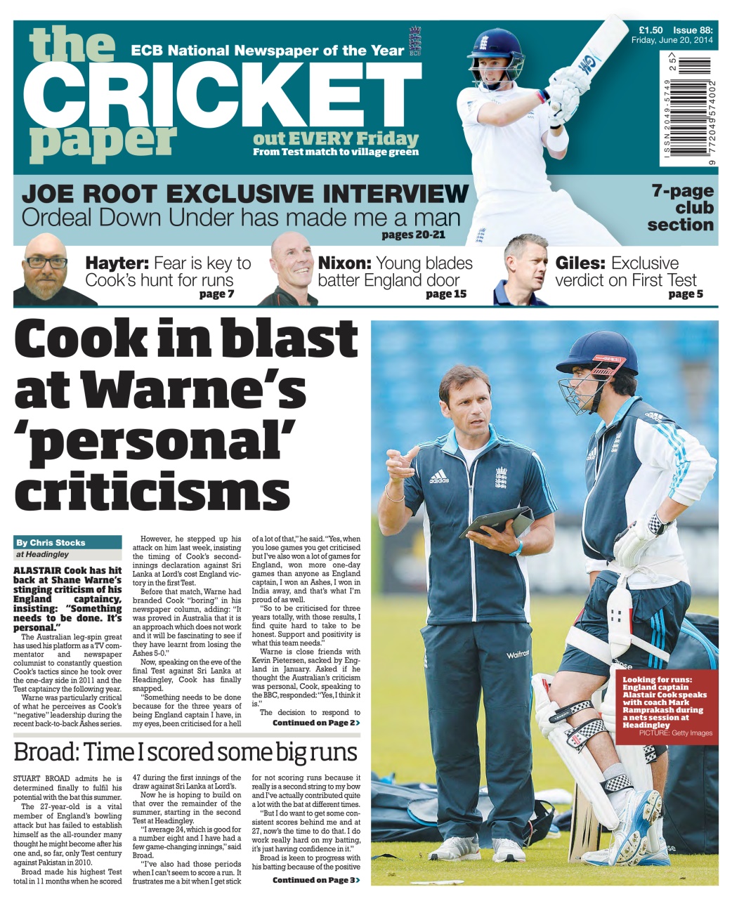 The Cricket Paper Preview Pages