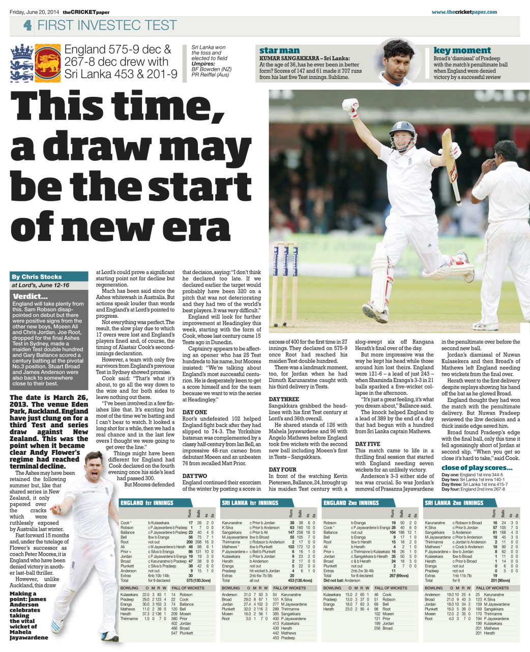 The Cricket Paper Preview Pages