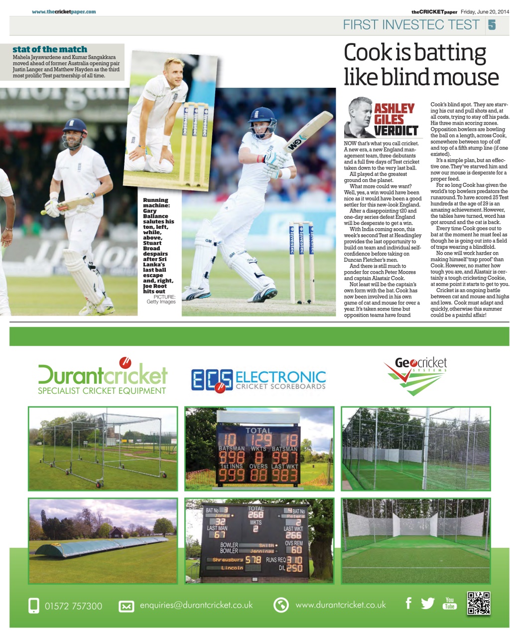 The Cricket Paper Preview Pages