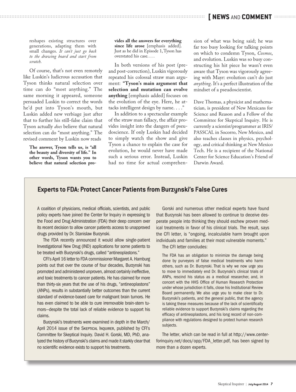 Skeptical Inquirer Preview Pages