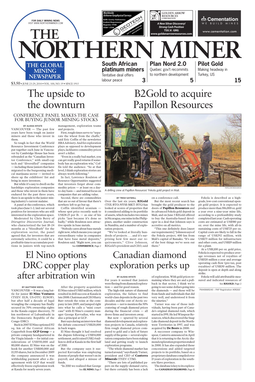 The Northern Miner Preview Pages