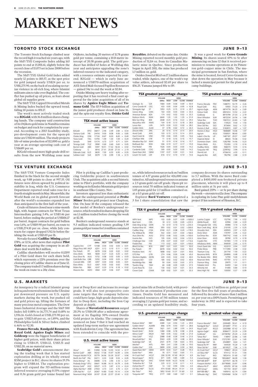 The Northern Miner Preview Pages