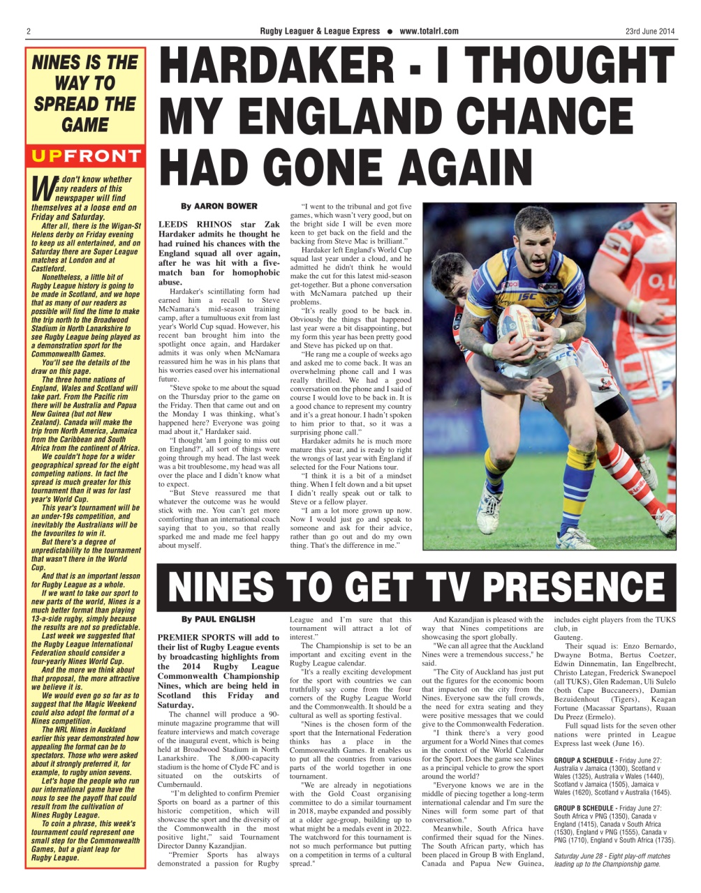 League Express Preview Pages