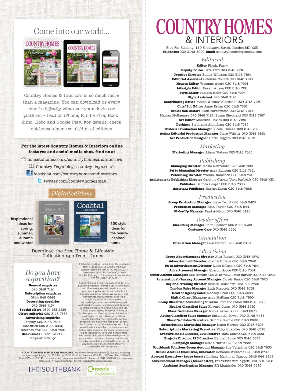 Country Homes & Interiors Preview Pages