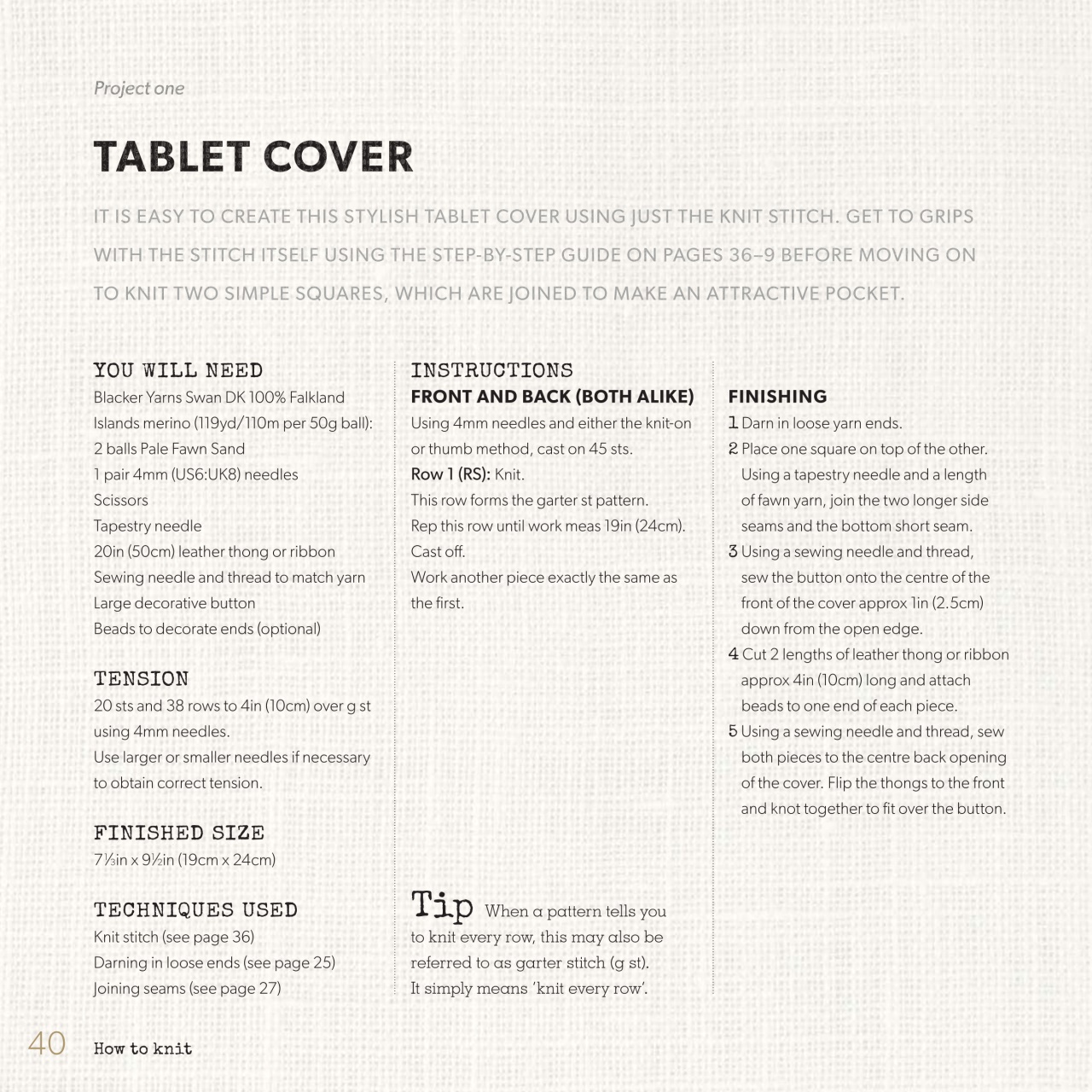 Knitting Preview Pages