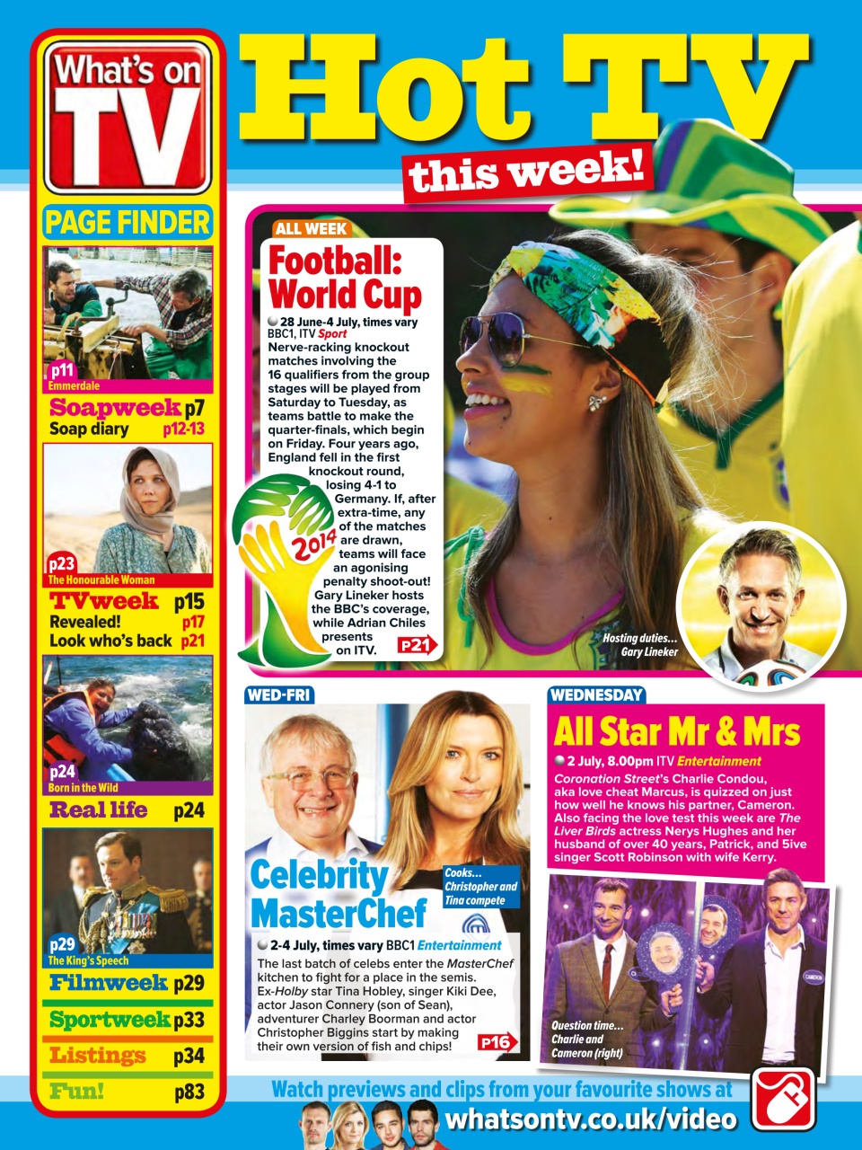 What's on TV Preview Pages