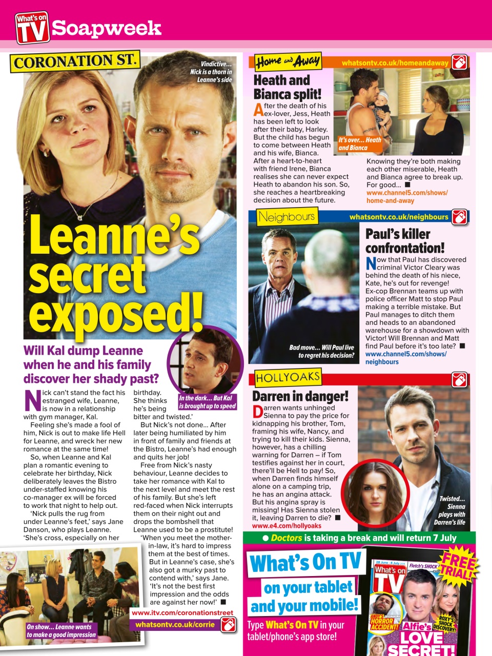 What's on TV Preview Pages