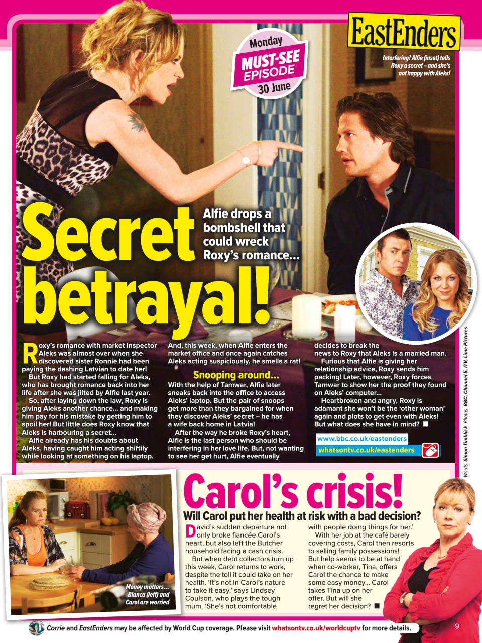 What's on TV Preview Pages