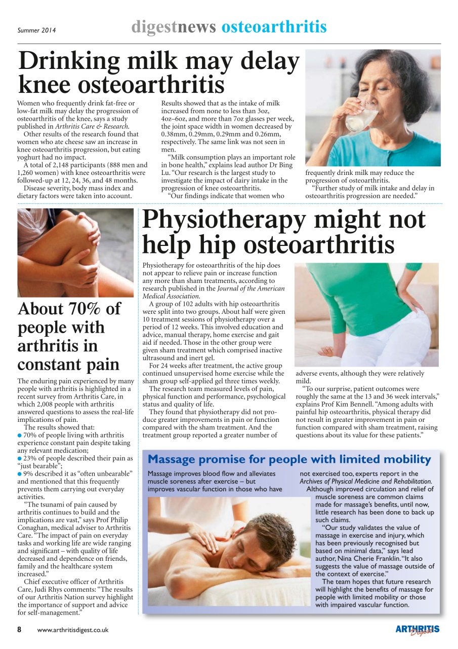 Arthritis Digest Preview Pages