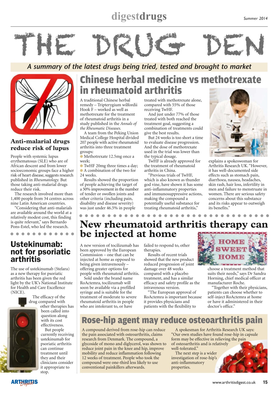Arthritis Digest Preview Pages