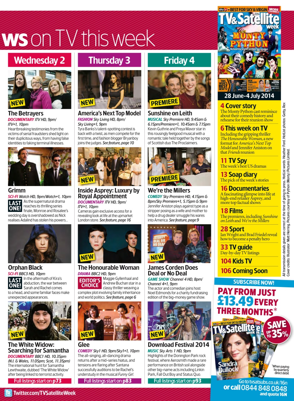 TV & Satellite Week Preview Pages