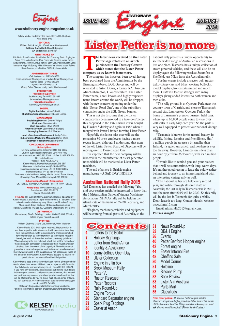 Stationary Engine Preview Pages