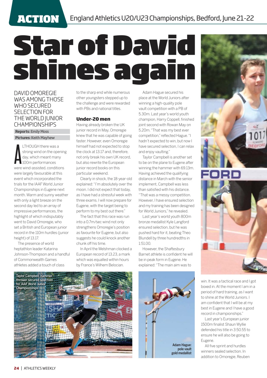 AW – Athletics Weekly Magazine Preview Pages