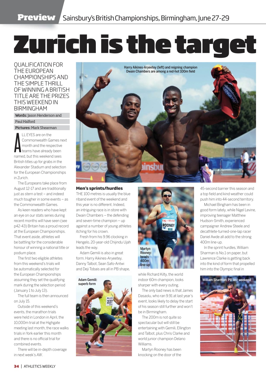 AW – Athletics Weekly Magazine Preview Pages