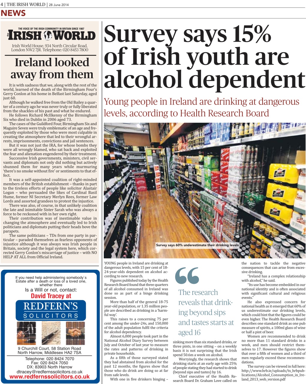 Irish World Preview Pages