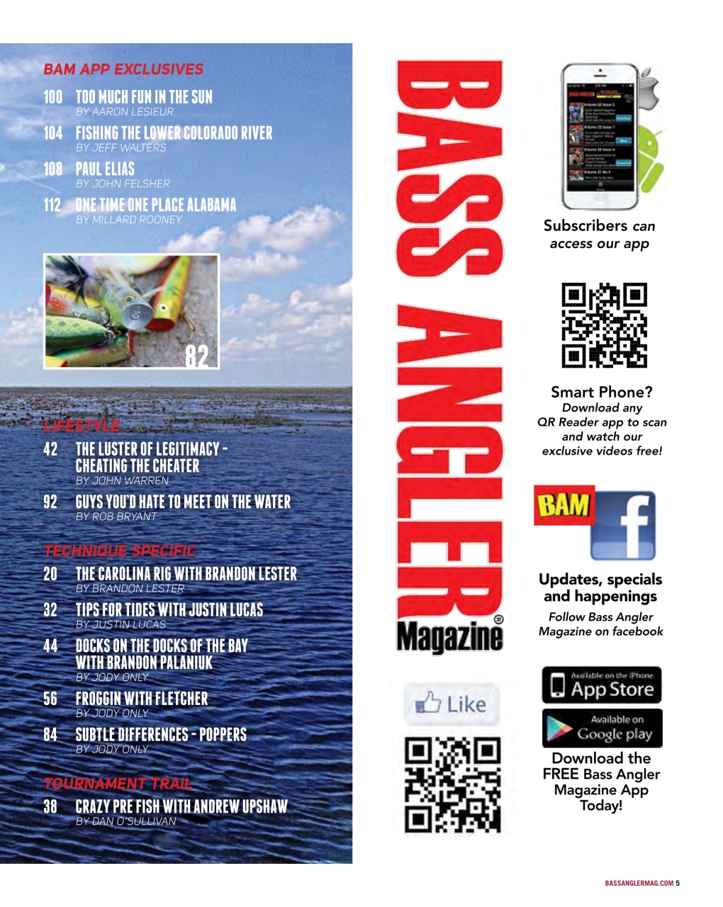 BASS ANGLER MAGAZINE Preview Pages