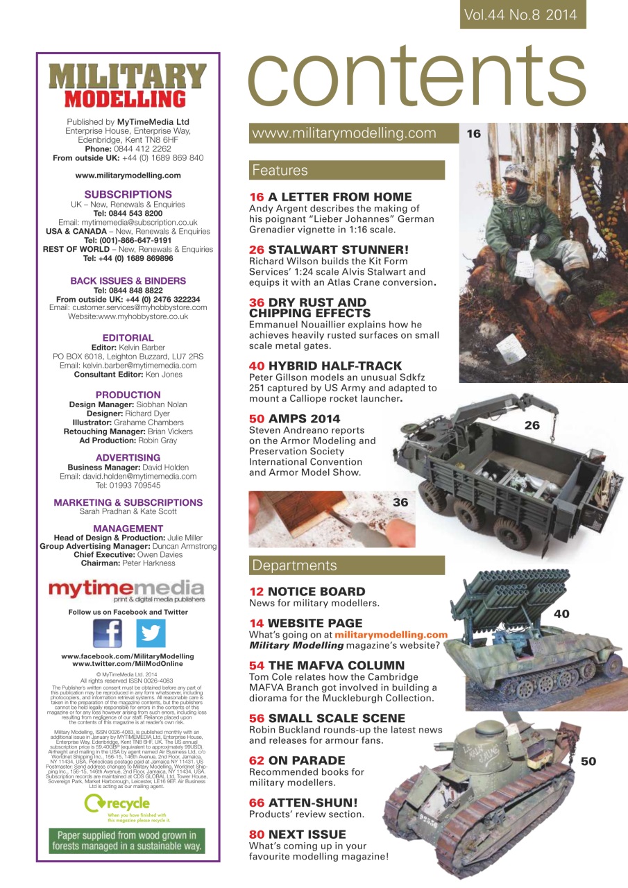 Military Modelling International Magazine Preview Pages