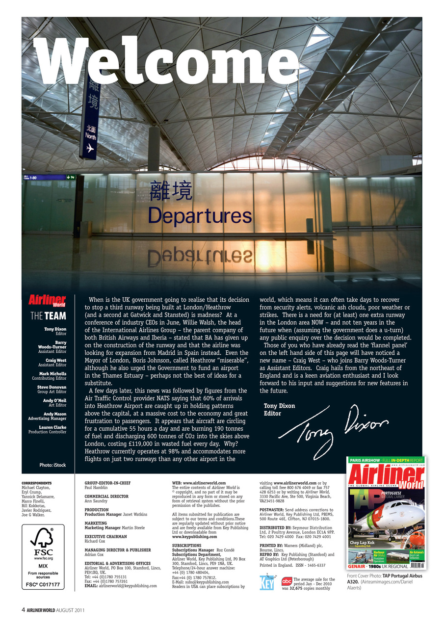 Airliner World Preview Pages