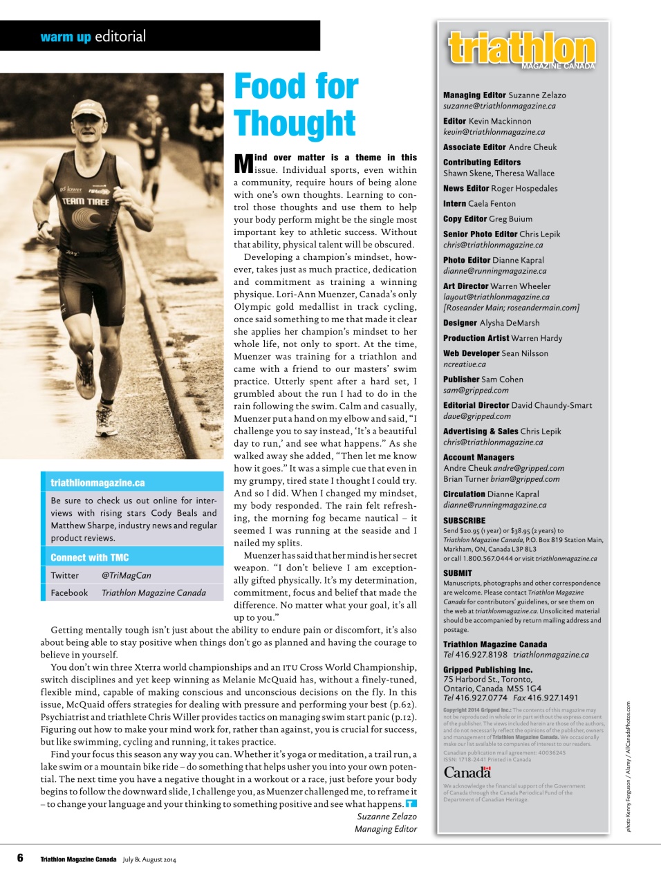Triathlon Magazine Canada Preview Pages