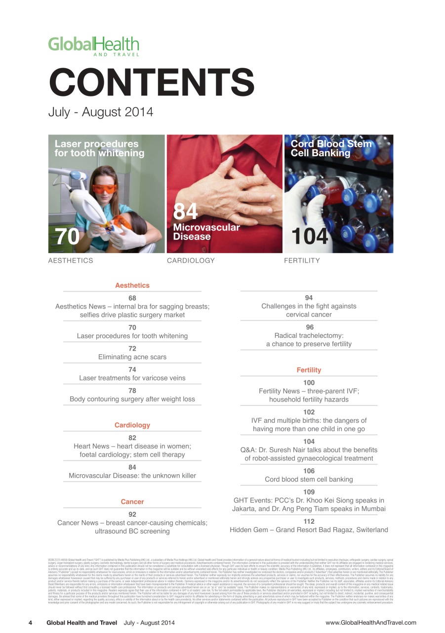 Global Health and Travel Preview Pages