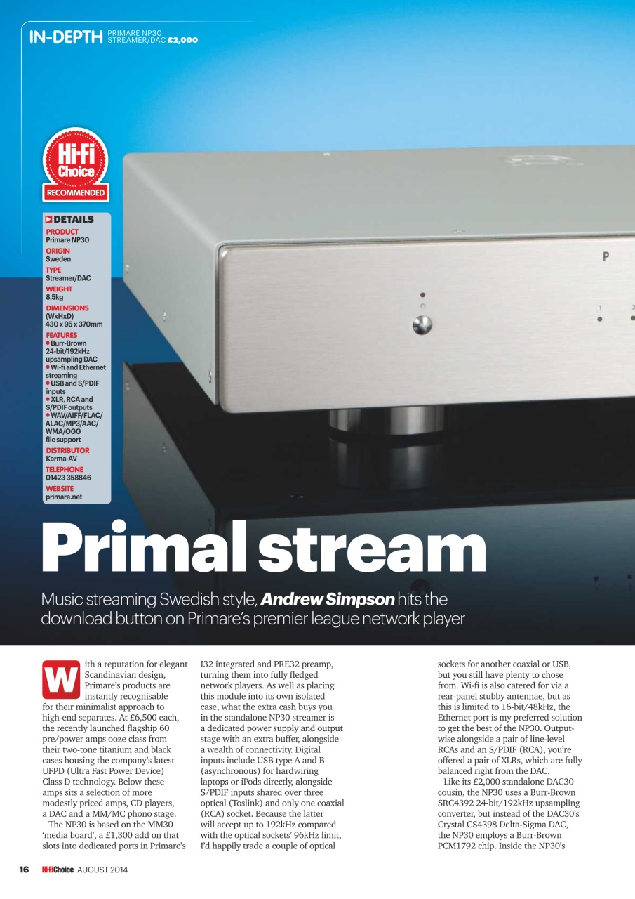 Hi-Fi Choice Preview Pages