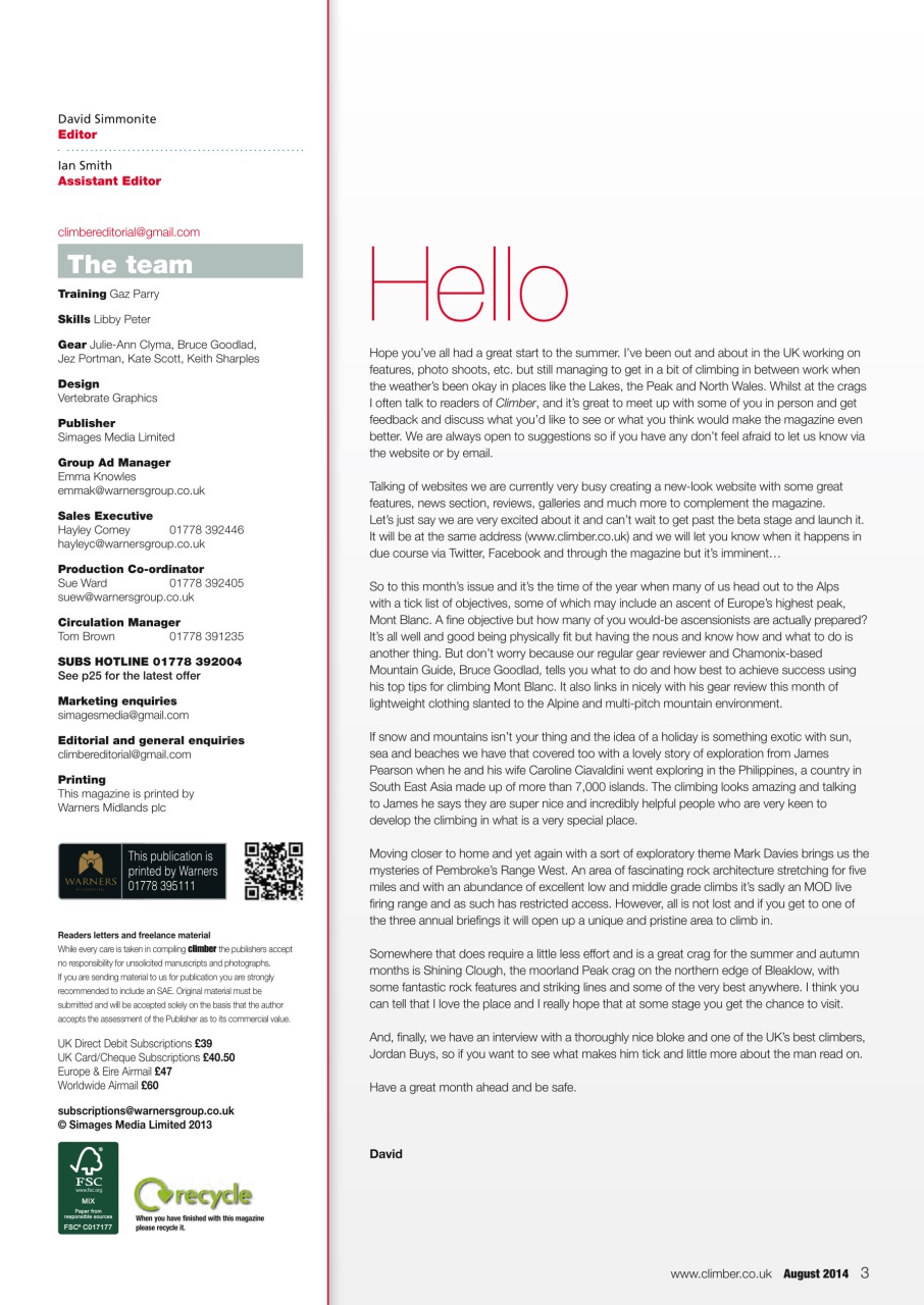 Climber Preview Pages