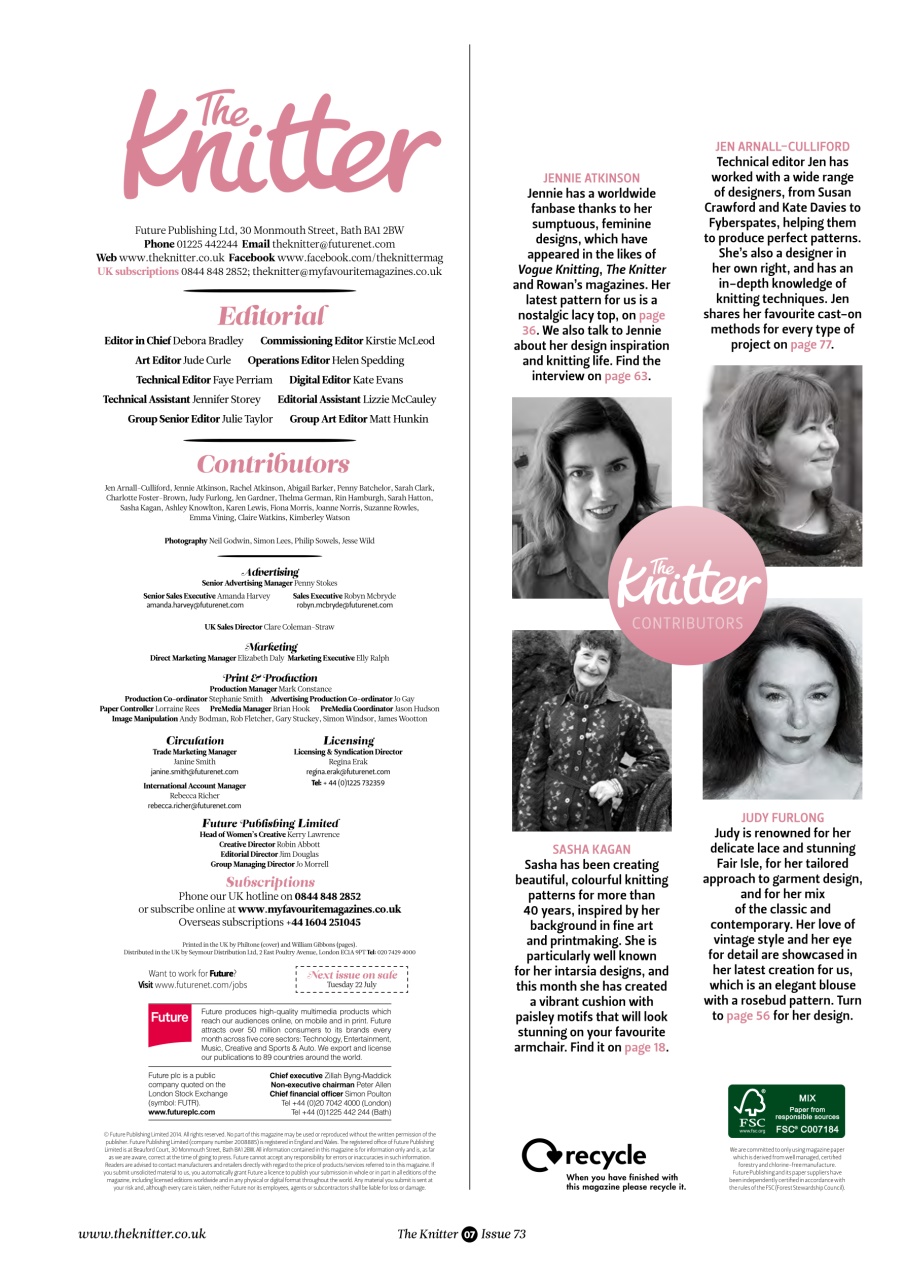 The Knitter Preview Pages