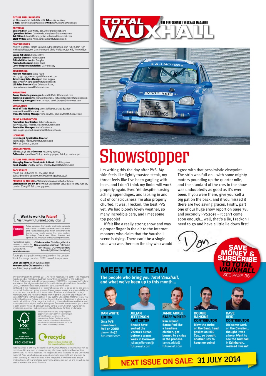 Performance Vauxhall Preview Pages