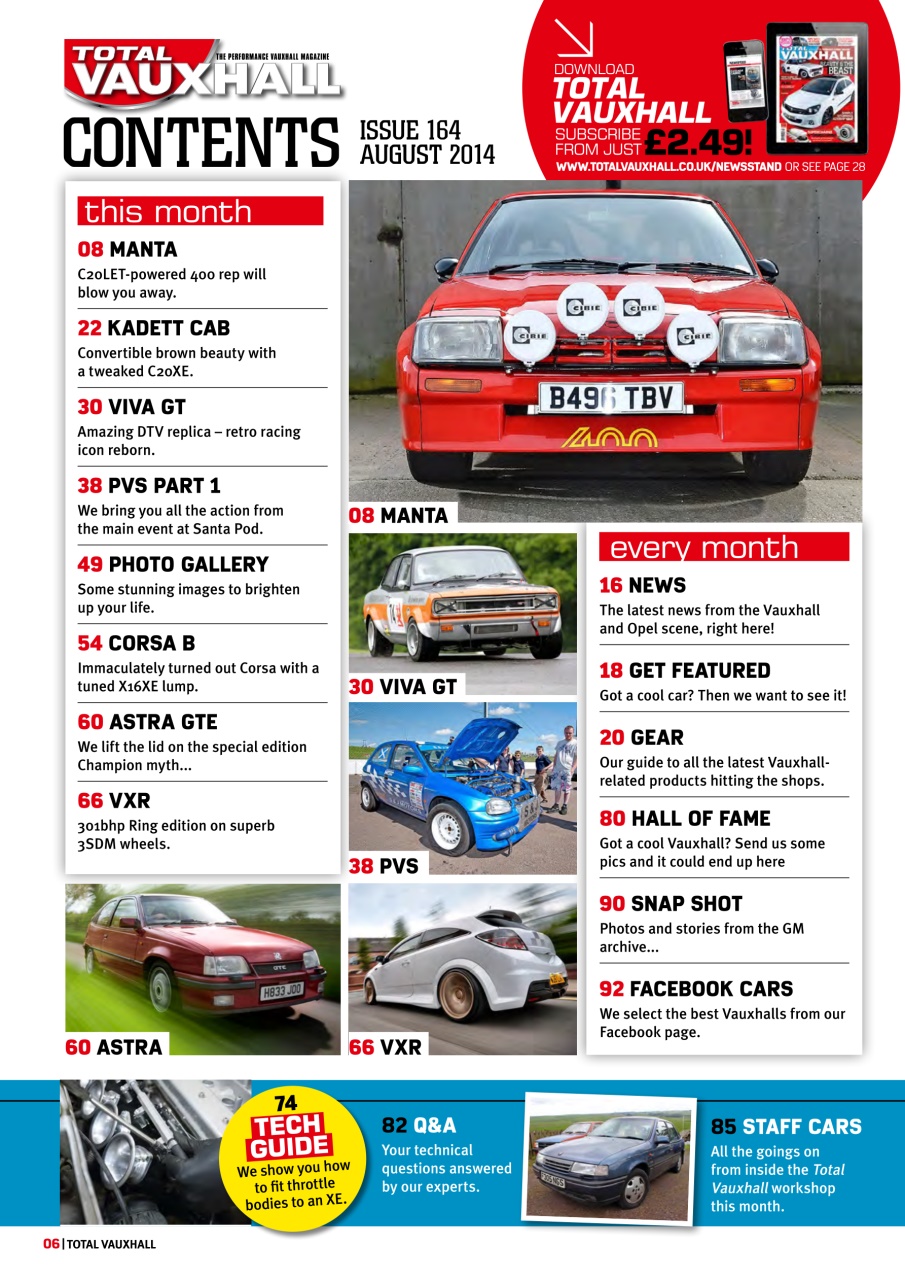 Performance Vauxhall Preview Pages