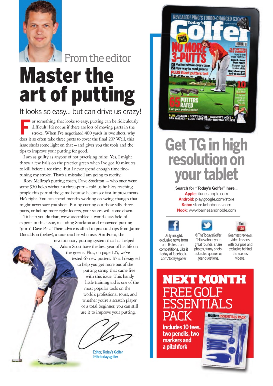Today's Golfer Preview Pages