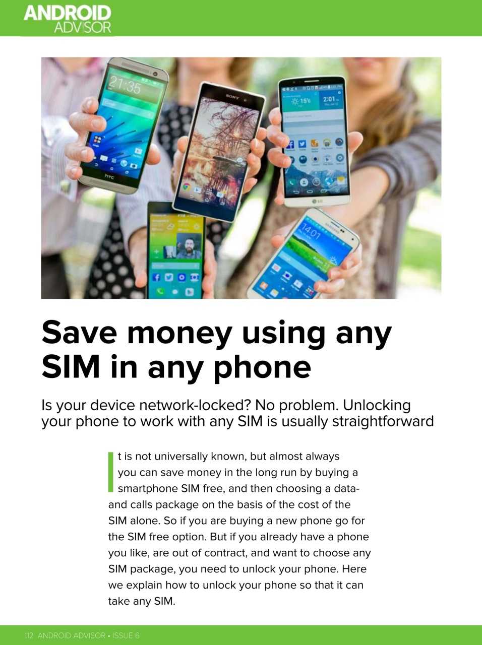 Android Advisor Preview Pages