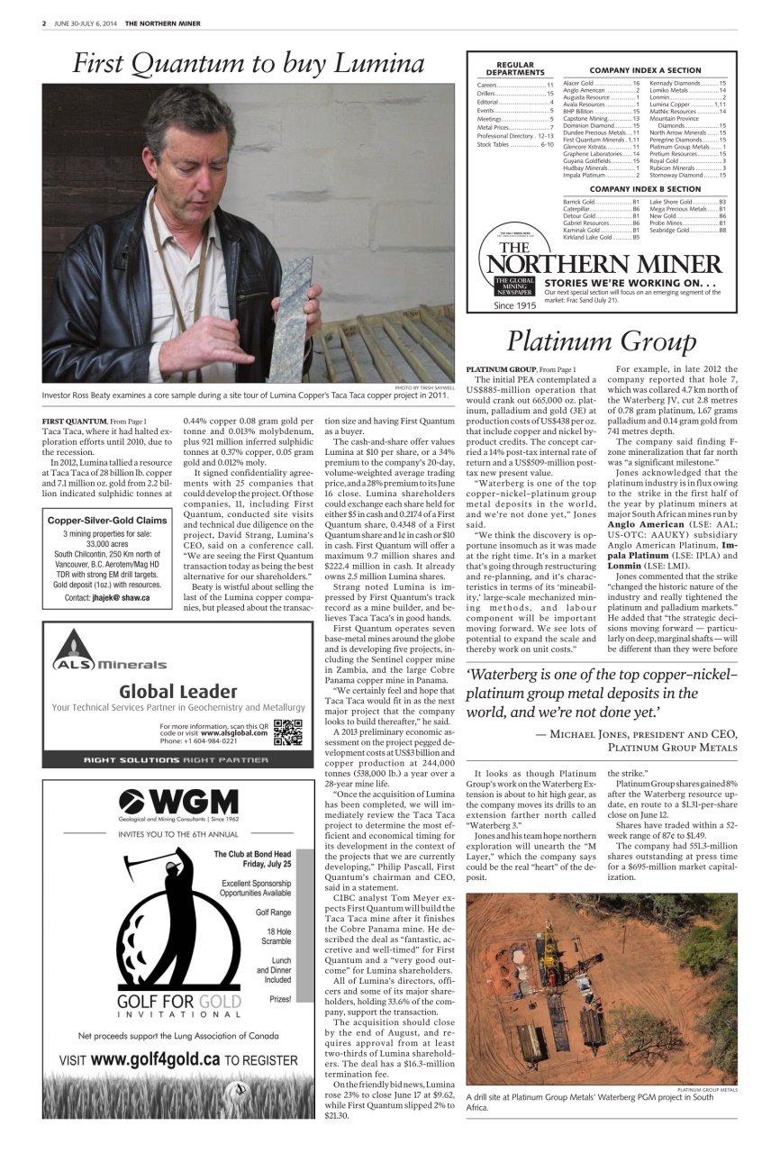 The Northern Miner Preview Pages