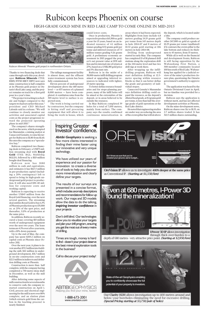 The Northern Miner Preview Pages