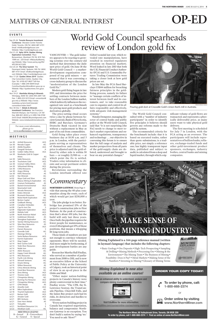 The Northern Miner Preview Pages