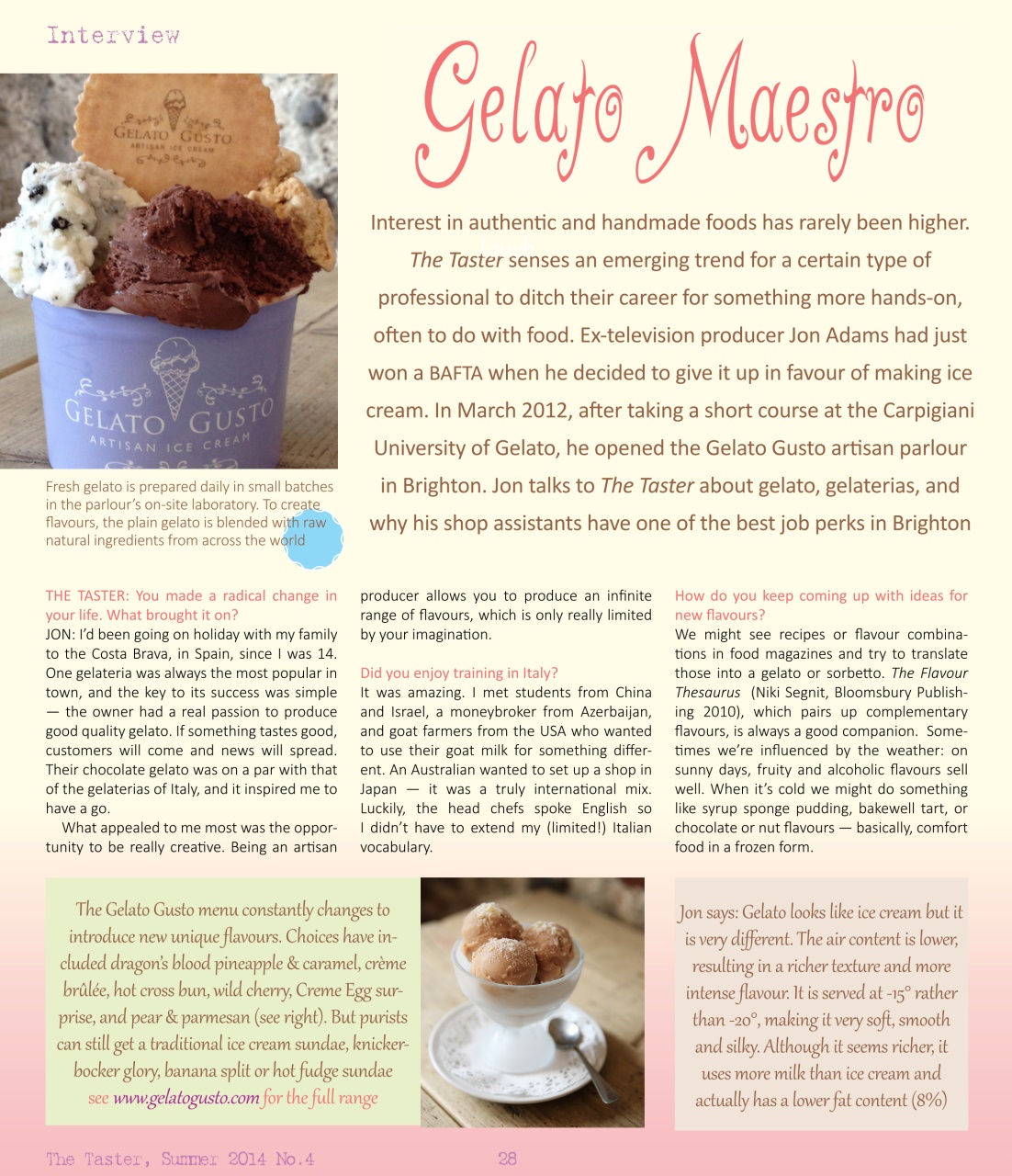 The Taster Magazine Preview Pages