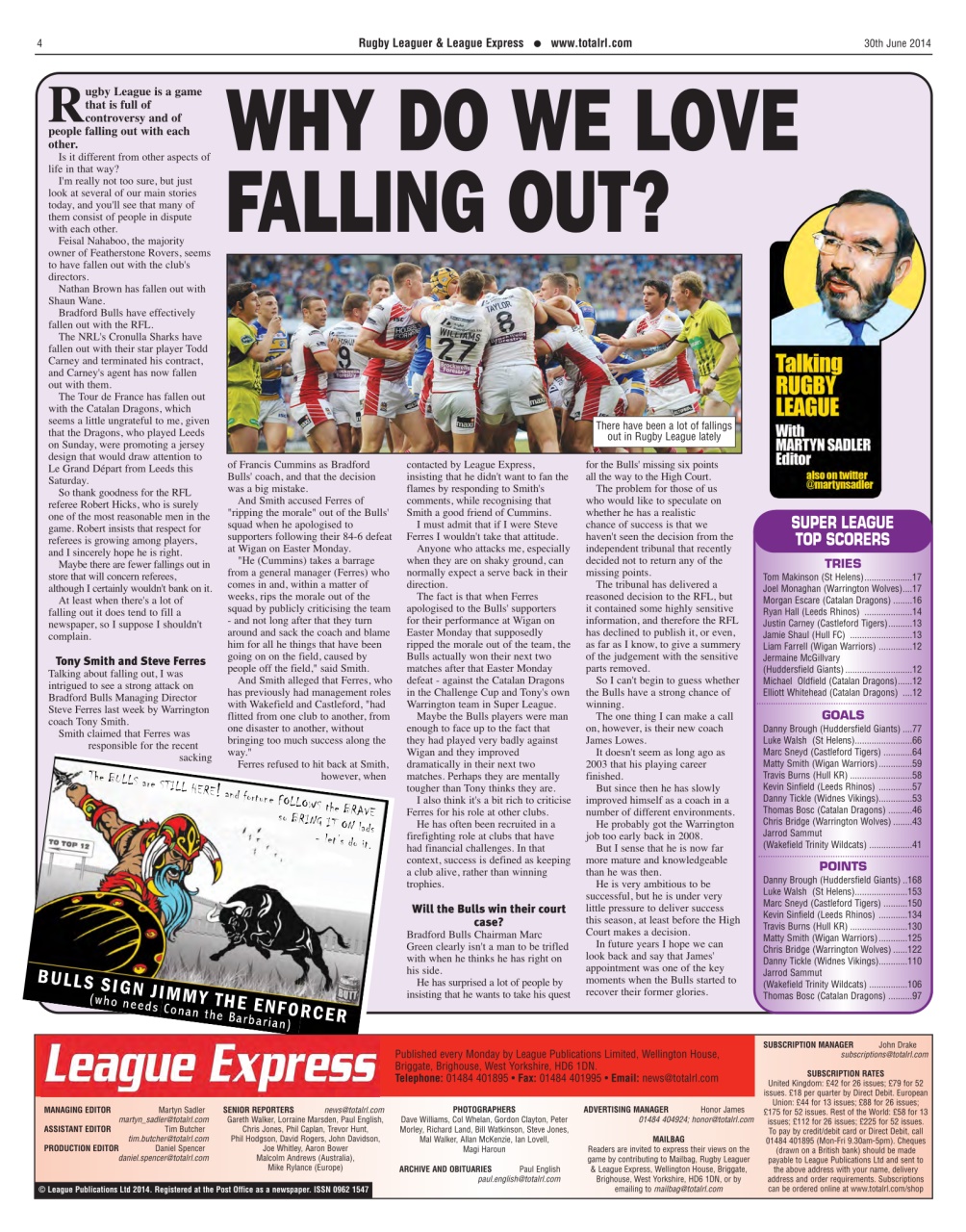 League Express Preview Pages