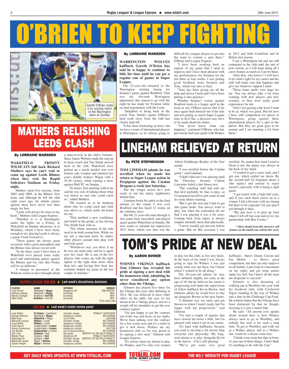 League Express Preview Pages