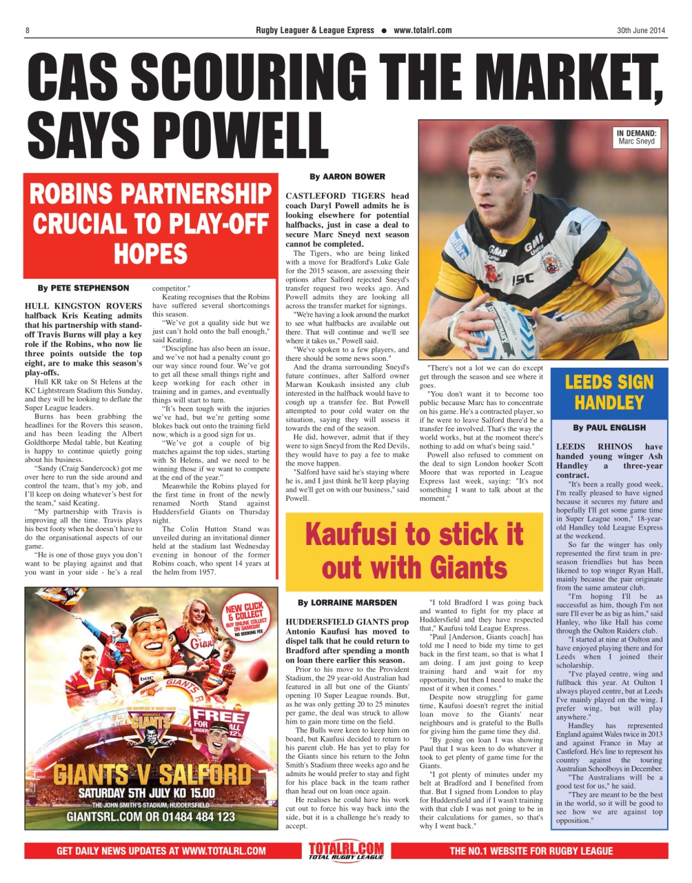 League Express Preview Pages