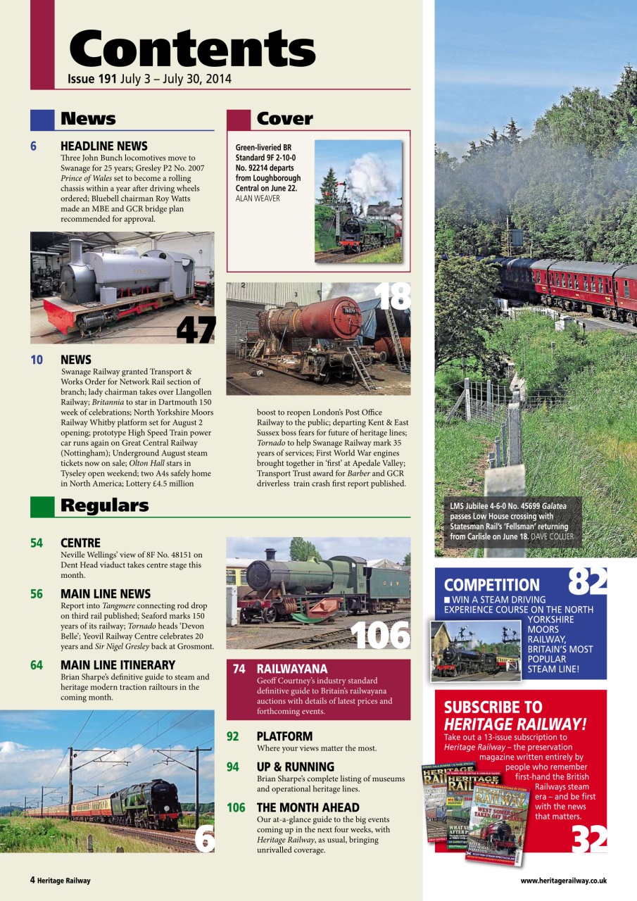 Heritage Railway Preview Pages