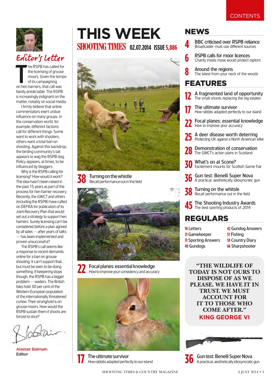 Shooting Times & Country Preview Pages