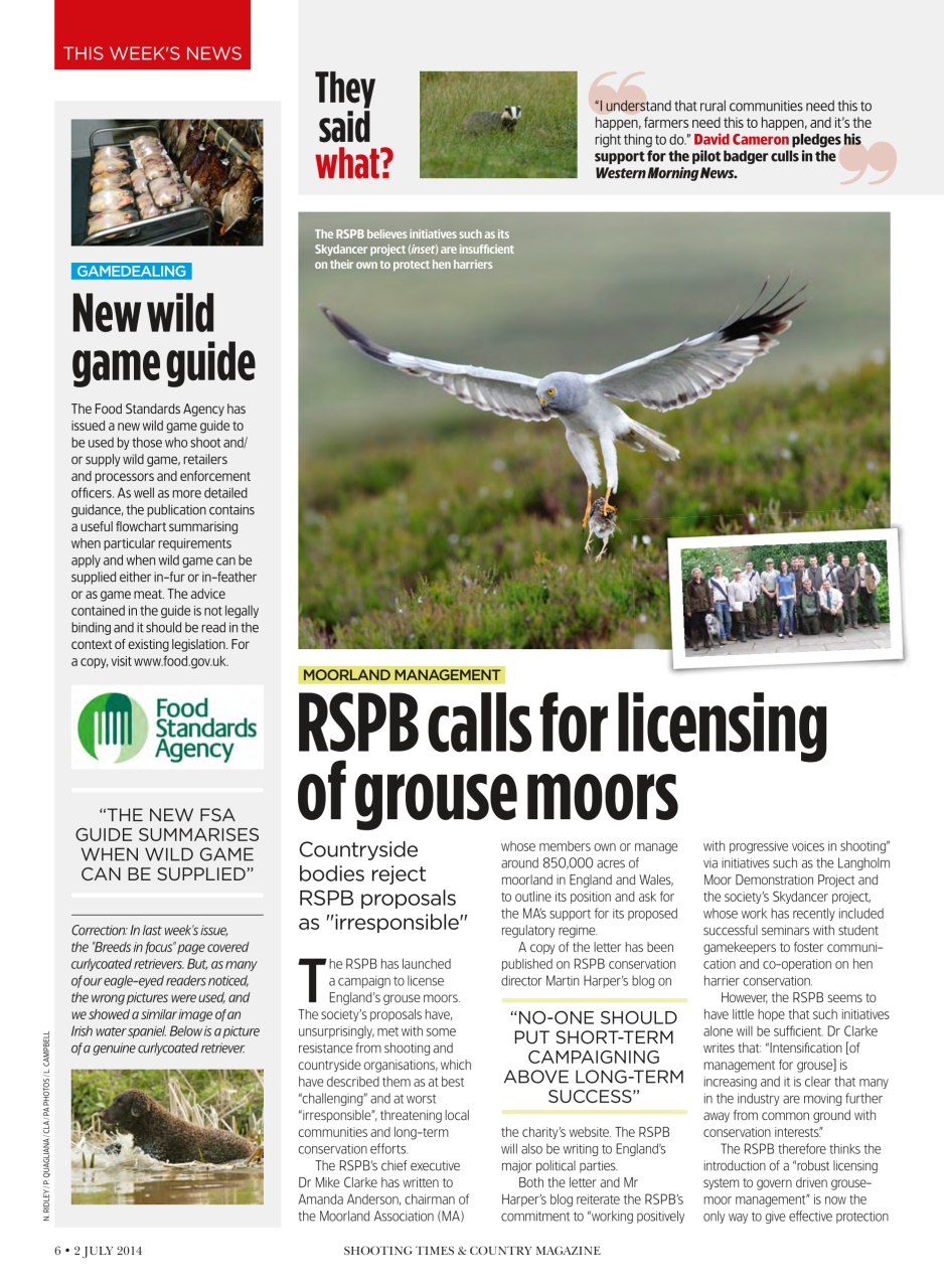 Shooting Times & Country Preview Pages