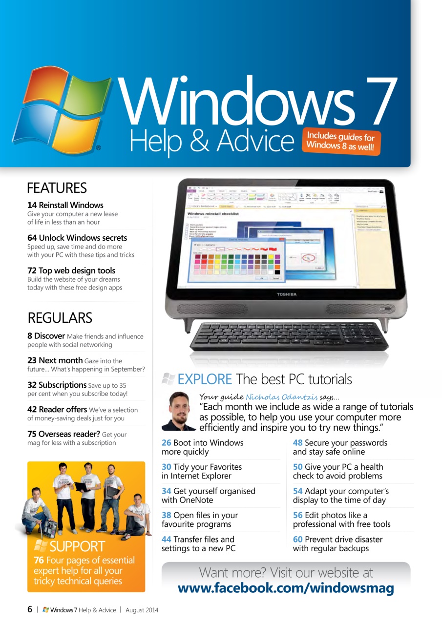 Windows Help & Advice Preview Pages