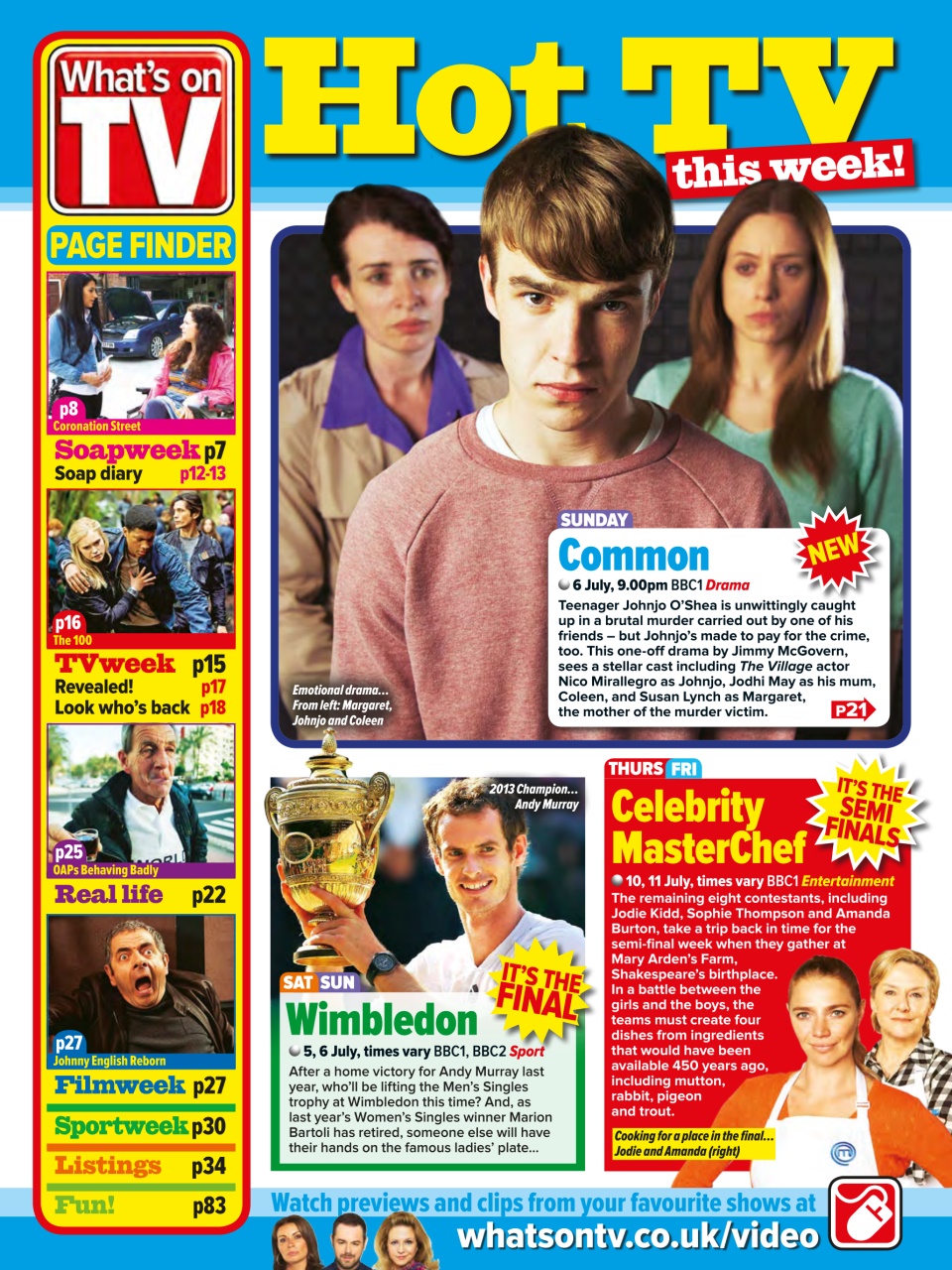 What's on TV Preview Pages