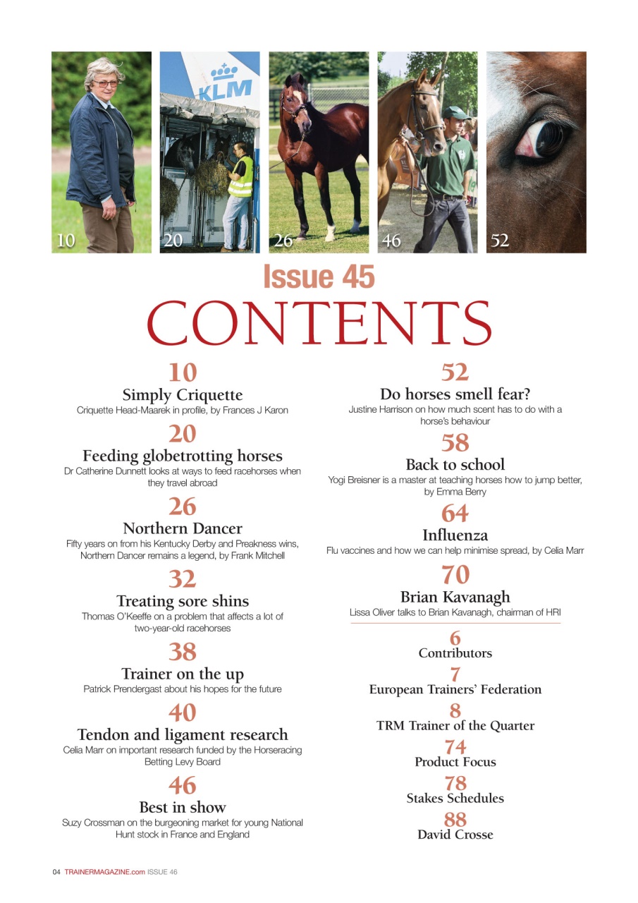 European Trainer Magazine - horse racing Preview Pages